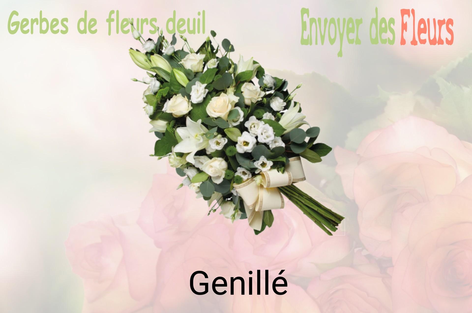 Gerbe de fleurs de deuil livrée à Genillé
